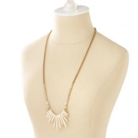 :: Stella & Dot | Versatile Howlite & Gold 5-in-1 Zuni Layering Necklace… - Picture 12 of 16